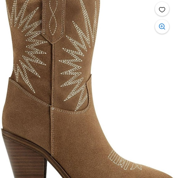 Marc Fisher Tan Heeled Boots - Picture 3 of 9